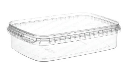 ظرف ماکروویوی دربدار یکبارمصرف مشکی شفاف