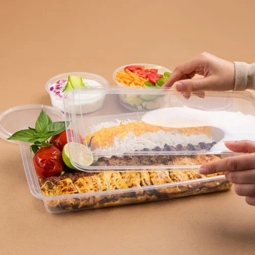 ظرف ماکروویوی درب دار شفاف